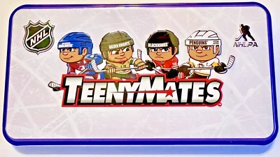 PARTY ANIMAL 2025 NHL TEENYMATES COLLECTOR TIN SET FACTORY SEALED WITH RARE PURPLE ICE PLAYER