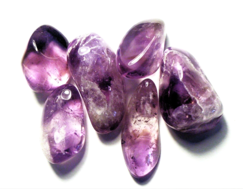 100cts ASSORTED POLISHED PHANTOM AMETHYST ZAMBIA AFRICA # 4 - Picture 1 of 1