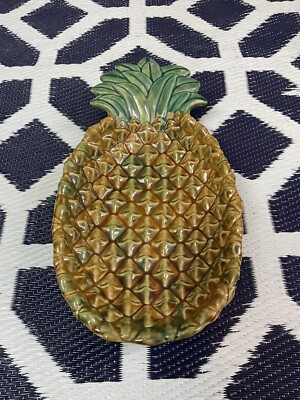 NWT Ceramic Decoration Pineapple Tray Bealls Bahama Palm 14