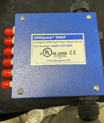 DINSpace SNAP-12ST-MM Compact DIN-Rail Fibre Patch Panel