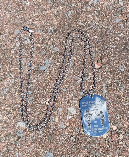 1pc Dragon Ball Goku Vegeta Dog Tag Pendant & Necklace Brother Best Friend Gift - Picture 3 of 4