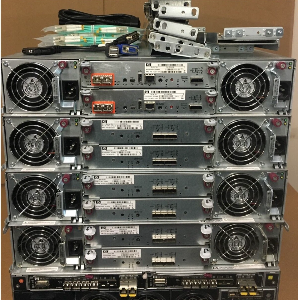 HP C3000 P2000 G3 8x BL460c Gen8 v2 8Gbit FC 128Core 512GB RAM 55TB SAN Solution - Image 4 of 4