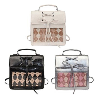 Women Shoulder Bag Old Styles Backpack PU Leather Crossbody Bag Simple Handbag