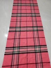 V Fraas Scarf Rectangle Pink Black Argyle Fringe Outdoor Acrylic Germany 45x75