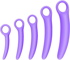 5-Pack Silicone Dilators for Pelvic Floor Therapy, Pelvic Floor Muscle Dilator T