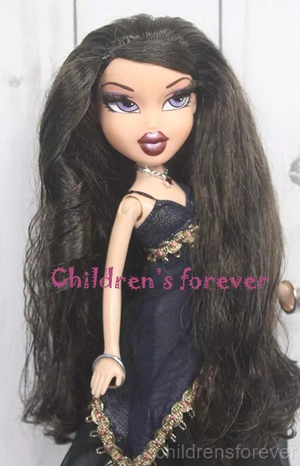 MGA Bratz Nite Night Out Dana Doll Long Hair Eyelashes W Customized Dress  RARE