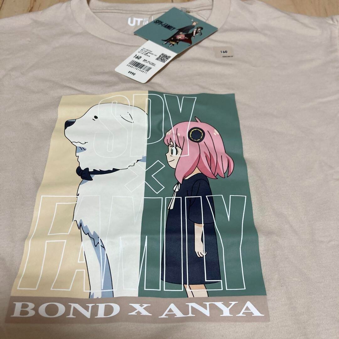 SPY X FAMILY Uniqlo UT 2nd Ed. Kids T-shirt Anya & Bond 160
