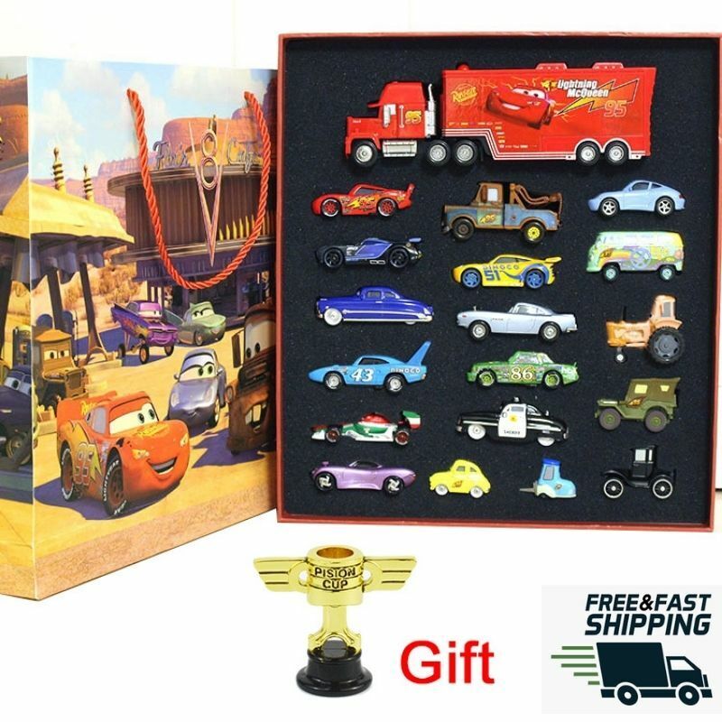 1:55 Disney Pixar Cars 3 Metal Diecast Car Model Toy Gift Set