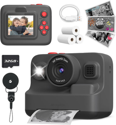 Kids Camera Instant Print, 2.4'' Screen 32G Card 1080P Camera Xmas Birthday Gift