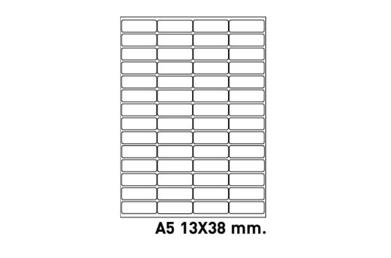 56 Small White Sticky Label 13x38 mm. Price Tag Blank Mark Sticker Self