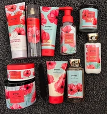 Bath & Body Works x10 Pcs poppy mist, candle, scrub, soap, wash, cream, Candle