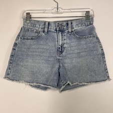 Old Navy Jean Shorts Youth Size 14 High Rise Denim Cut-Off Adjustable Waist