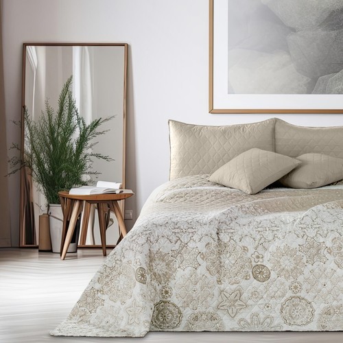 Tagesdecke Bettüberwurf Allzweckdecke Wohndecke Wendedesign 6 Größen Alhambra - Bild 2 von 7