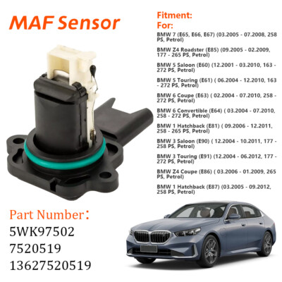 Luftmassenmesser MAF Sensor für BMW 3er E90 E91 E92 E93 323i 325i 330i-N52 DE