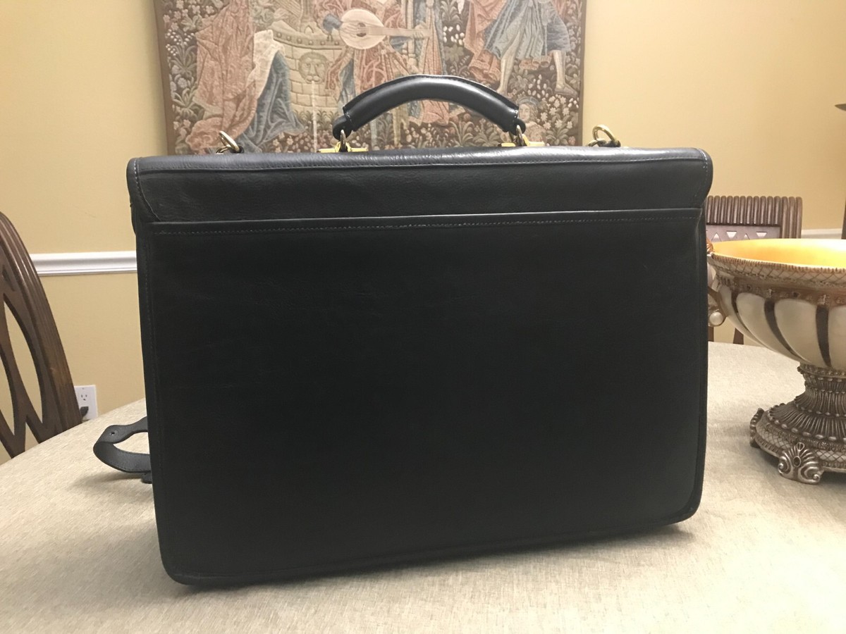 Bosca Briefcase Pebbled Leather Canvas Hot Sale