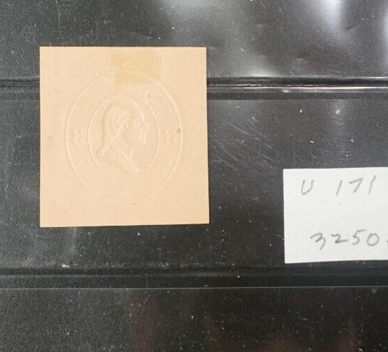 US #171 used Rare Washington green on Fawn cut square - Image 2 of 2