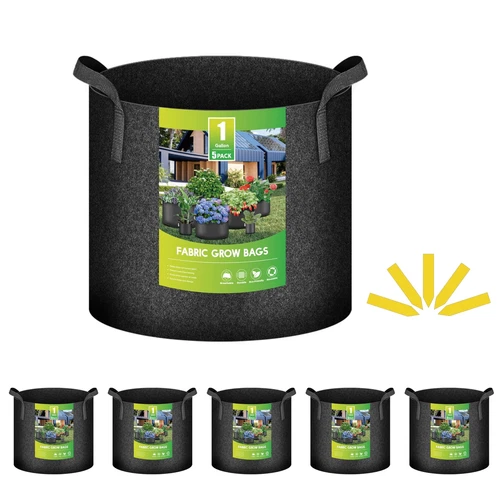 5-24Pack Garden Grow Bag/Rooty Bag Heavy Duty Non-Woven Plant Fabric Pot Contain - Picture 110 of 143