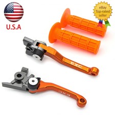 For KTM 450EXC 525EXC_RACING 2005-2006 CNC Brake Clutch Levers Logo Grips USA