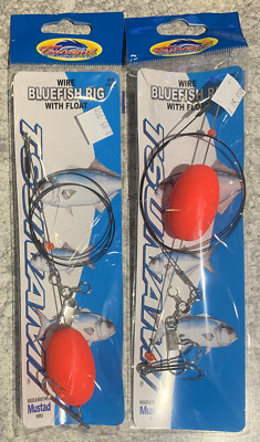 2 Packs Tsunami Wire Bluefish Rig With Float 6/0 | eBay