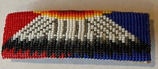 Navajo Kolorowe zapięcie sprężynowe z koralików Barrette