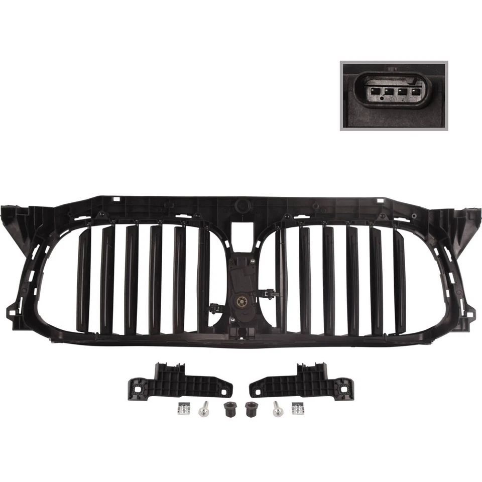 Para BMW X3 2018-2021 X4 2019-2021 Radiador delantero parrilla activa obturador de aire Foto 2 de 4