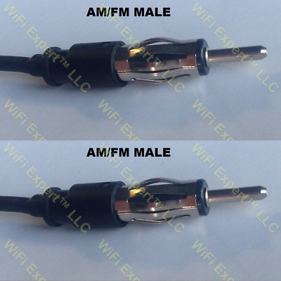 RG58 AM/FM MALE to AM/FM MALE Coaxial RF Pigtail Cable ships from USA ...