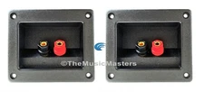 2X Square Banana Screw Mount Terminal Cup for Car Home Audio Speaker Box Cabinet