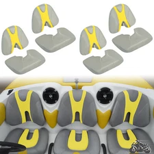 For Sea-Doo Sportster 4-Tec 2003-2006 Gray Yellow Full Set Seat Covers Set