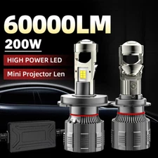 2x H4 H7 H11 9005 9006 LED Headlight Bulb Mini Lens Projector High Low Beam