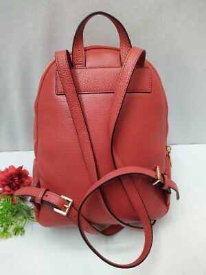 Michael Kors Red Studded Women\'s Backpack MICHAEL KORS Rhea Small Studded Pebble Leather Backpack  main image 4