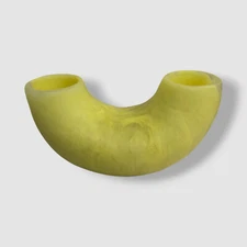 Dinosaur Designs Yellow Lemon Zest Large Resin Horn Vase Table Accent Vase