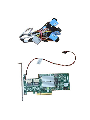 Dell Perc H200 047MCV 6Gb/s PCI-E SAS SATA RAID Controller + Dell 0X394K Kabel