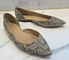 Womens J. Crew Audrey D’Orsay Size 8 Gold Glitter flats snakeskin shoes VGUC — photo 1