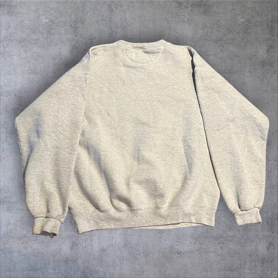 Sudadera De Colección Mickey Mouse Cuello Redondo Gris Años 90 Disney Extra Grande XL Foto 2 de 4