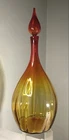 VINTAGE BLENKO GLASS DECANTER 6418 JOEL MYERS TANGERINE 22.75