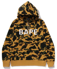 A Bathing Ape BAPE "1st Camo BAPE Pullover Hoodie" Yellow 1L80-114-007 Size S