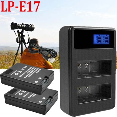 2x LP-E12 Akku+Dual Ladegerät Für Canon EOS M10 M50 M100 100D M200 2000mAh 7.2V
