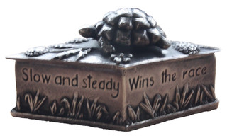 SILVER SCENES Tortoise Trinket Box PRE OWNED