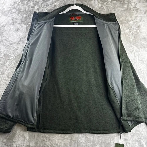 Trailcrest Fleece Jacket Mens XL Green Full Zip Mock Neck Sweater (1852) image 6