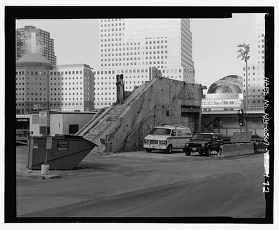 72. General view of subway access from Vesey Street in Section B, looking