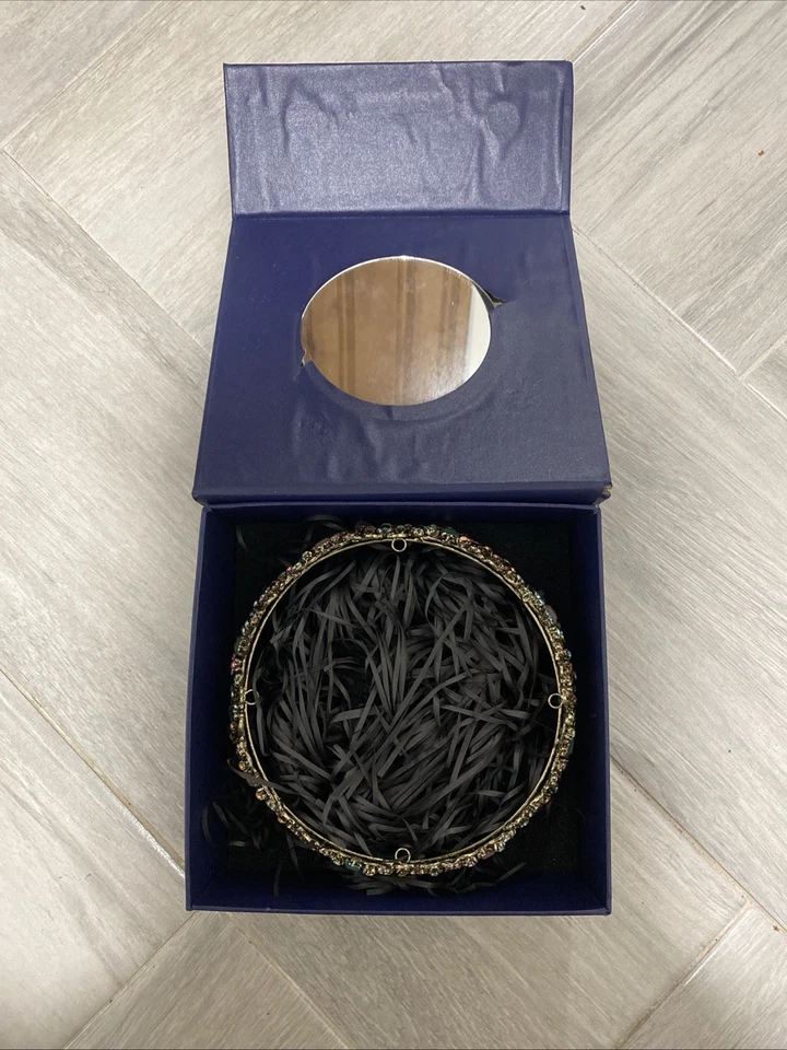 Corona redonda grande cristal dorado multicolor de 5,6 cm de alto boda graduación reina concurso Foto 2 de 4