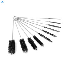Long Straw  Pipe Cleaning Nylon Brushes  10 Brush Set 8 inches  Black