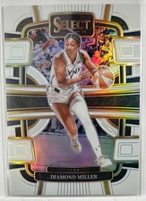 2024 Panini Select WNBA #25 Diamond Miller White Prizms SN06/99 Minnesota Lynx
