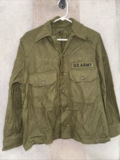 Vintage 1950s US Army OG108 Wool Field Shirt Medium Korean War Military