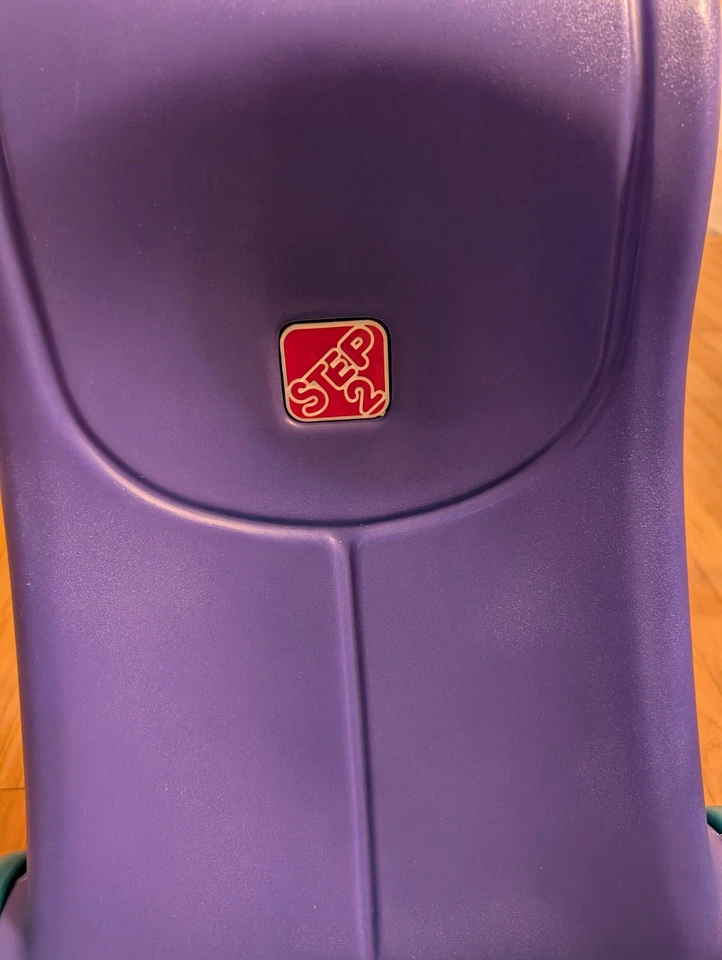 Sillón basculante vintage Step2 Rock N’ Fold para videojuegos - púrpura verde azulado Foto 2 de 4