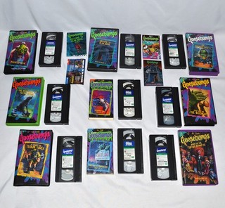 9 Goosebumps VHS Tapes Near Complete US Run 1 With Rare Glow In The Dark Sticker
