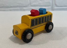 Vintage BRIO 33591 School Bus w People Figures Wooden Railway Trains