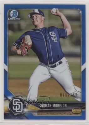 2018 Bowman Draft Chrome Blue Refractor 76/150 Adrian Morejon #BDC-18 4l3