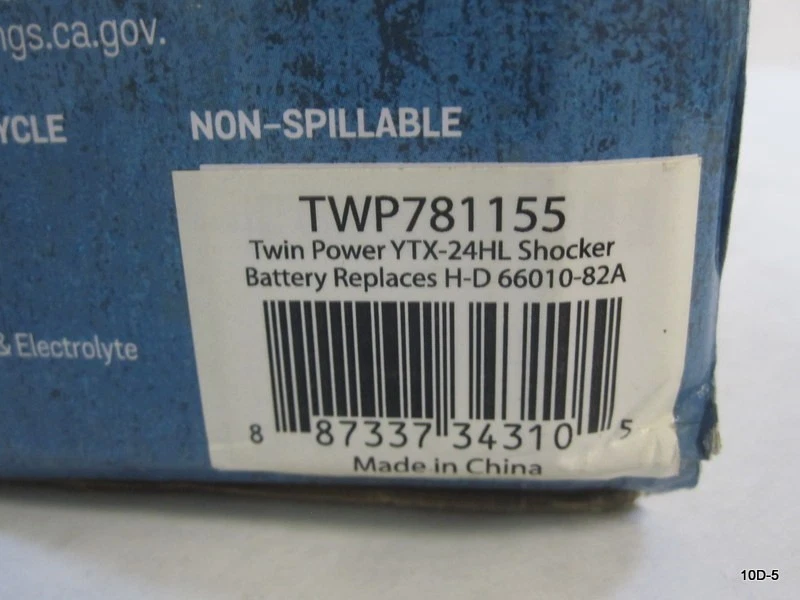 Twin Power YTX-24HL Shocker Battery Replaces H-D 66010-82A 410 CCA - Image 2 of 4