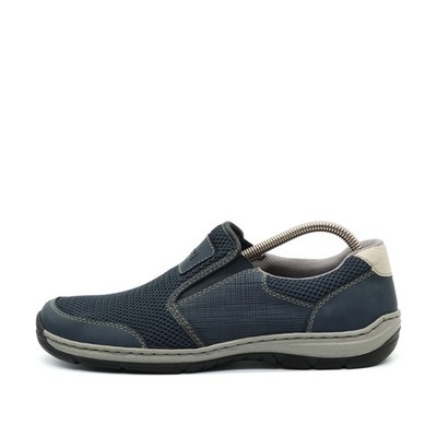 Rieker Herren B4865 Schuhe Blau Mesh Low Top Atmungsaktiv Slipper EU 41